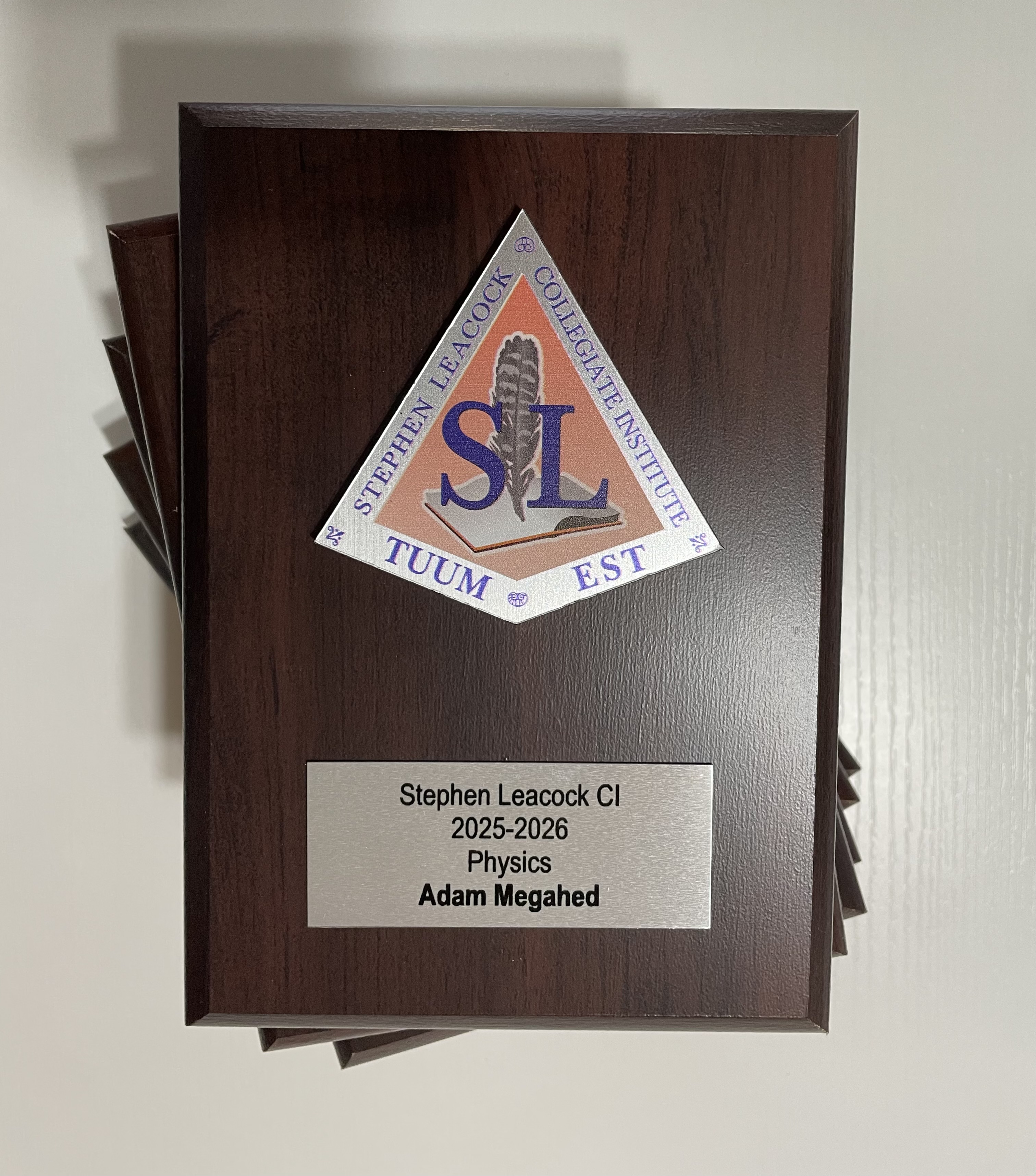 School Awards Plaque